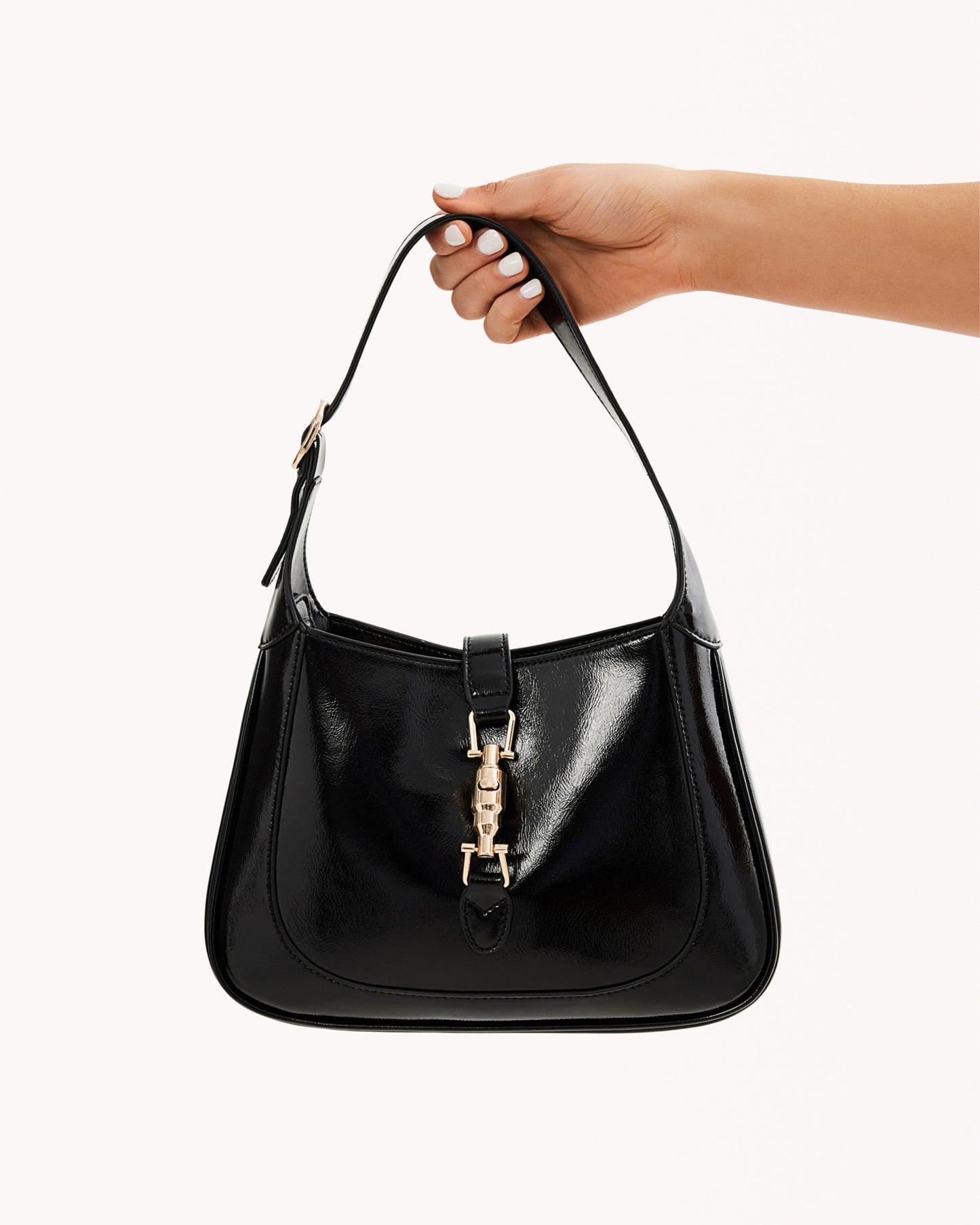 ALIX SHOULDER BAG - BLACK CRINKLE PATENT-Handbags-Billini-O/S-BILLINI USA