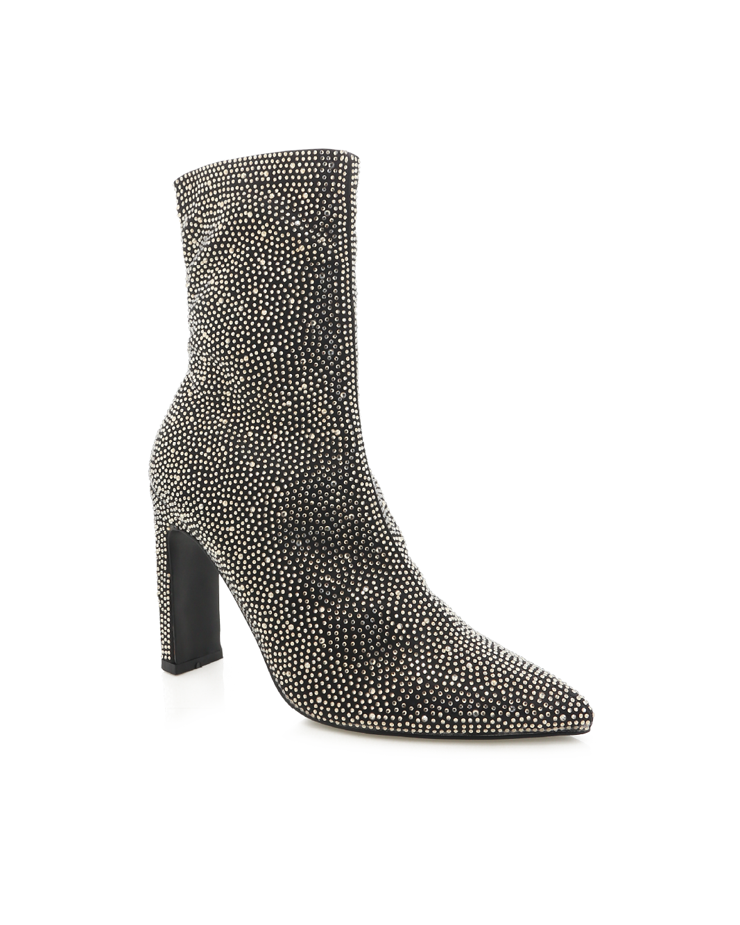 BRITTANY - BLACK SATIN-RHINESTONE-Boots-Billini-BILLINI USA