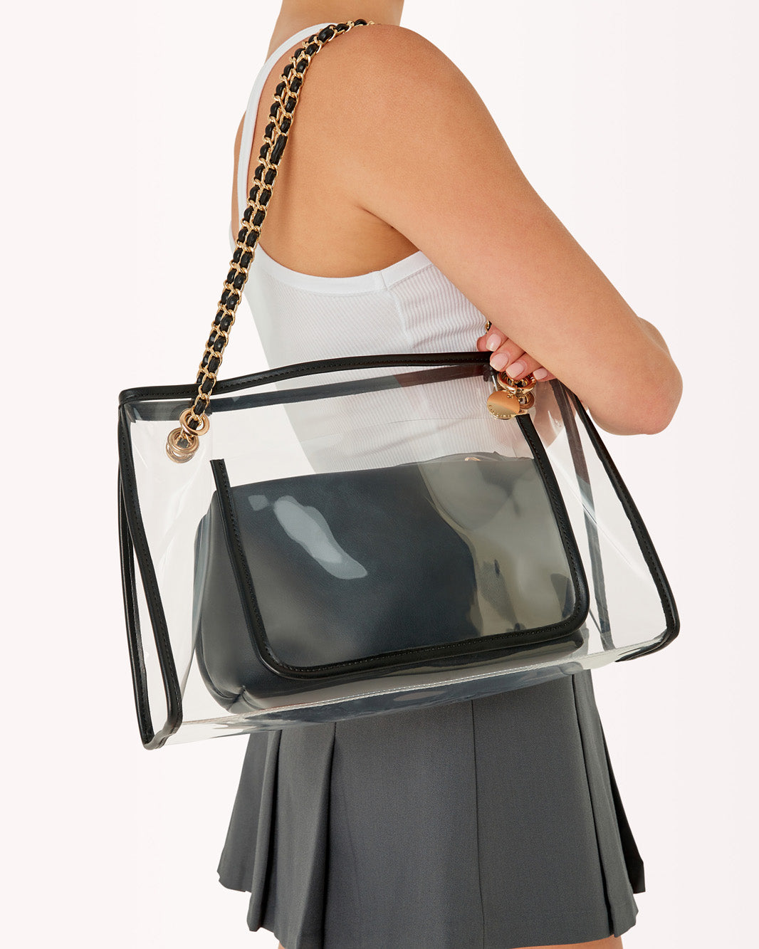 Black 2025 clear handbag