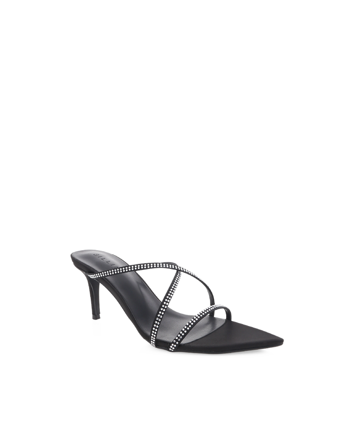 EFFY - BLACK SATIN-DIAMANTE-Heels-Billini-BILLINI USA