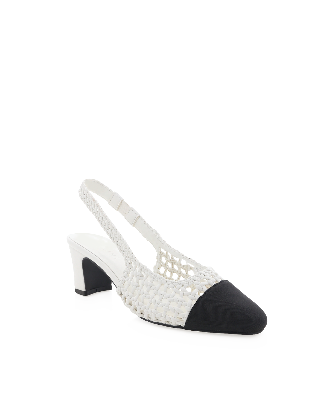 FLORIS - WHITE-BLACK GROSGRAIN-PUMPS-Billini-BILLINI USA