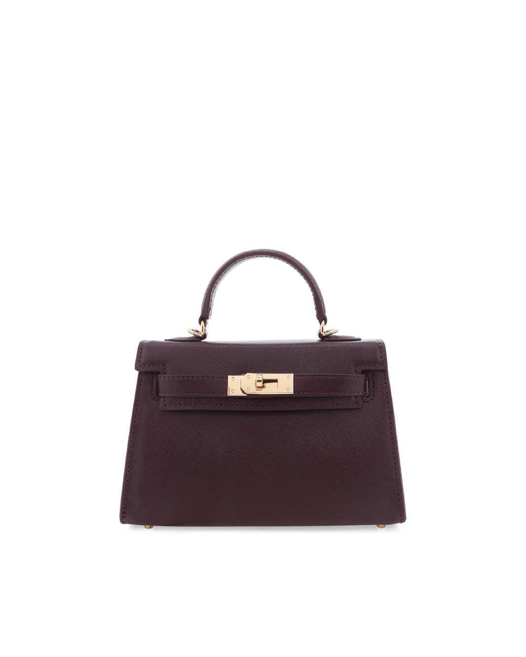 HARIETTE HANDLE BAG - MERLOT SAFFIANO-Handbags-Billini-BILLINI USA
