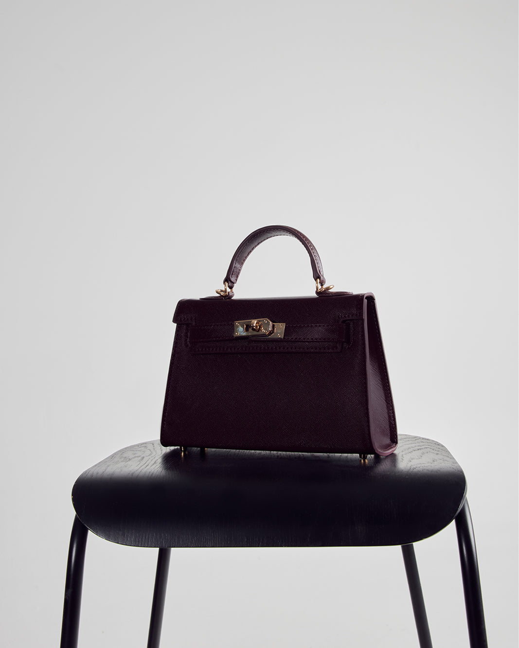HARIETTE HANDLE BAG - MERLOT SAFFIANO-Handbags-Billini-BILLINI USA
