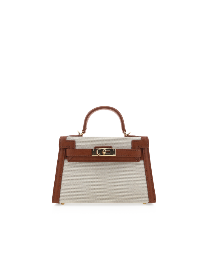 HARIETTE HANDLE BAG - NATURAL LINEN-TAN-Handbags-Billini-O/S-BILLINI USA