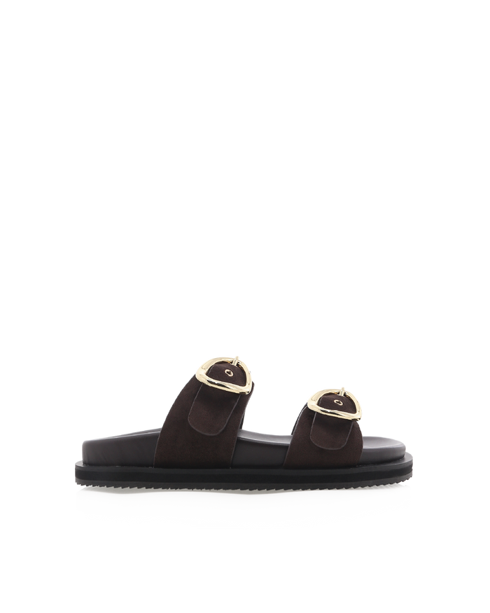 THERESA - DARK CACAO SUEDE-Sandals-Billini-BILLINI USA
