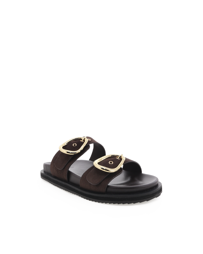 THERESA - DARK CACAO SUEDE-Sandals-Billini-BILLINI USA
