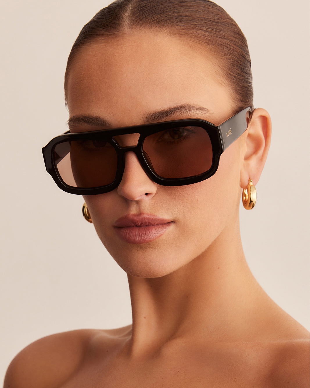 THE SUKI - BLACK-CARAMEL-SUNGLASSES-BANBE-BILLINI USA