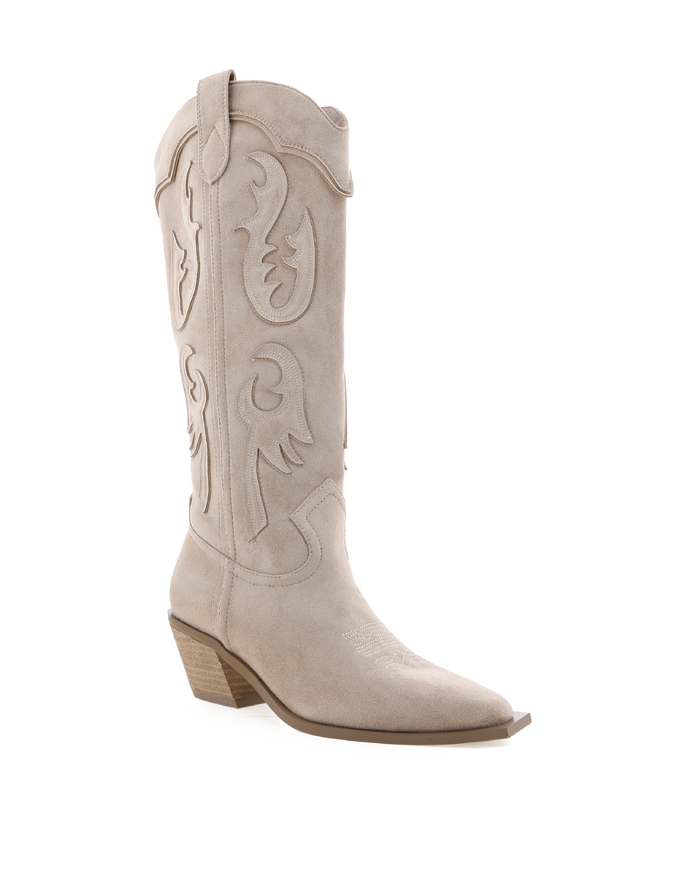 TULIE - LIGHT BEIGE SUEDE-Boots-Billini-BILLINI USA