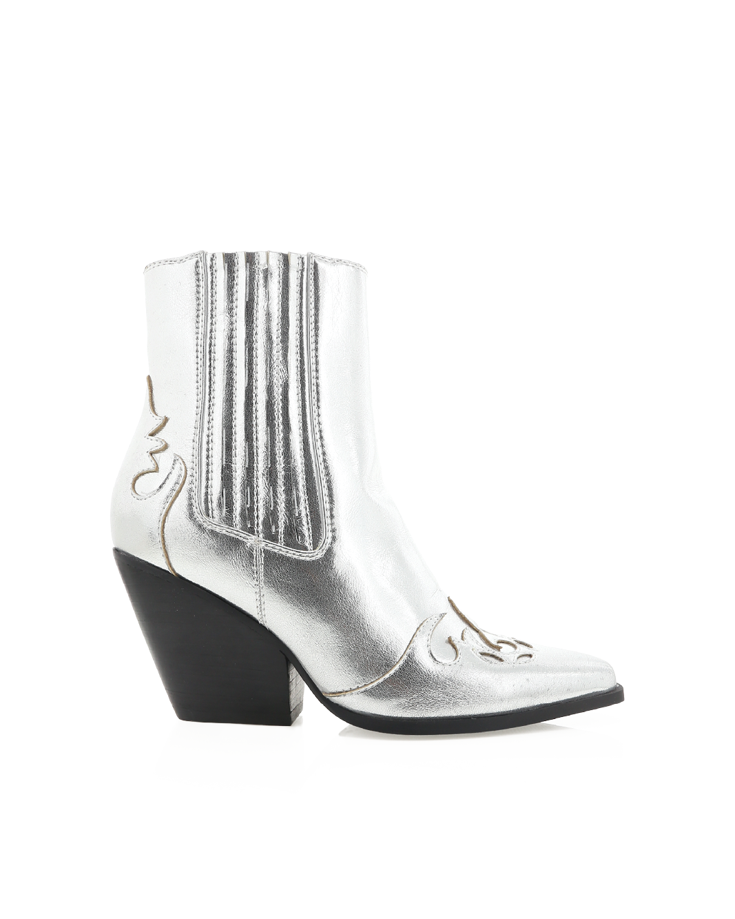 Silver ankle top cowboy boots