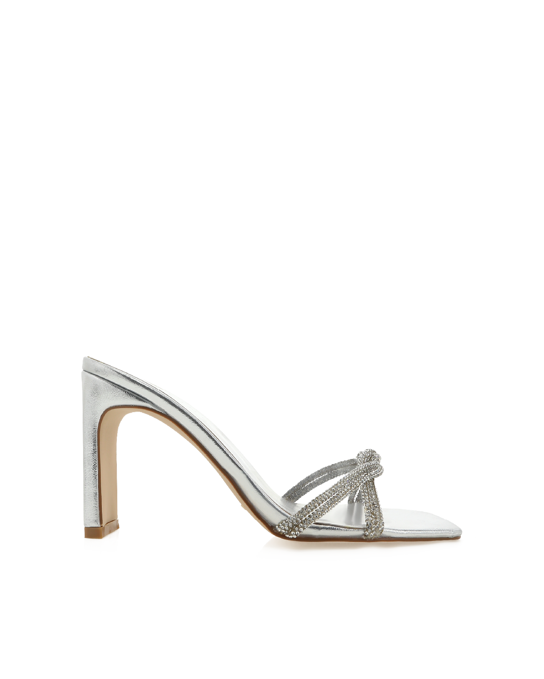 Silver top clear sandals