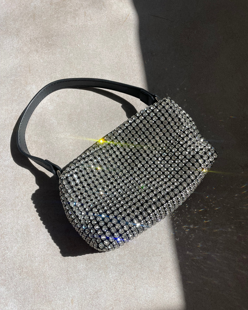 Silver and black purse Clearance