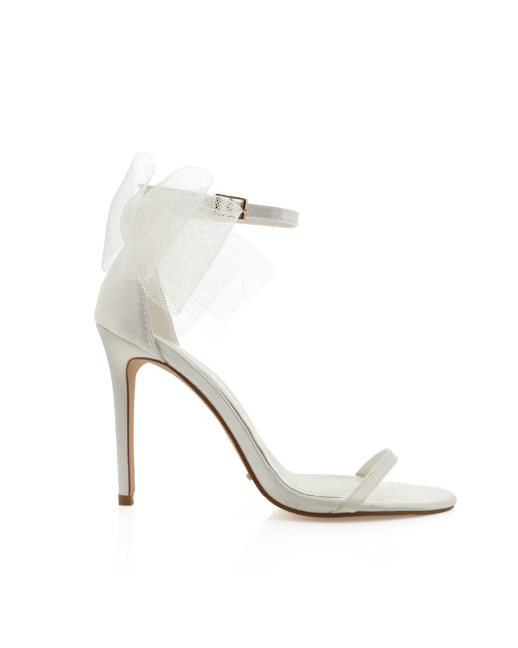 White sales satin heels