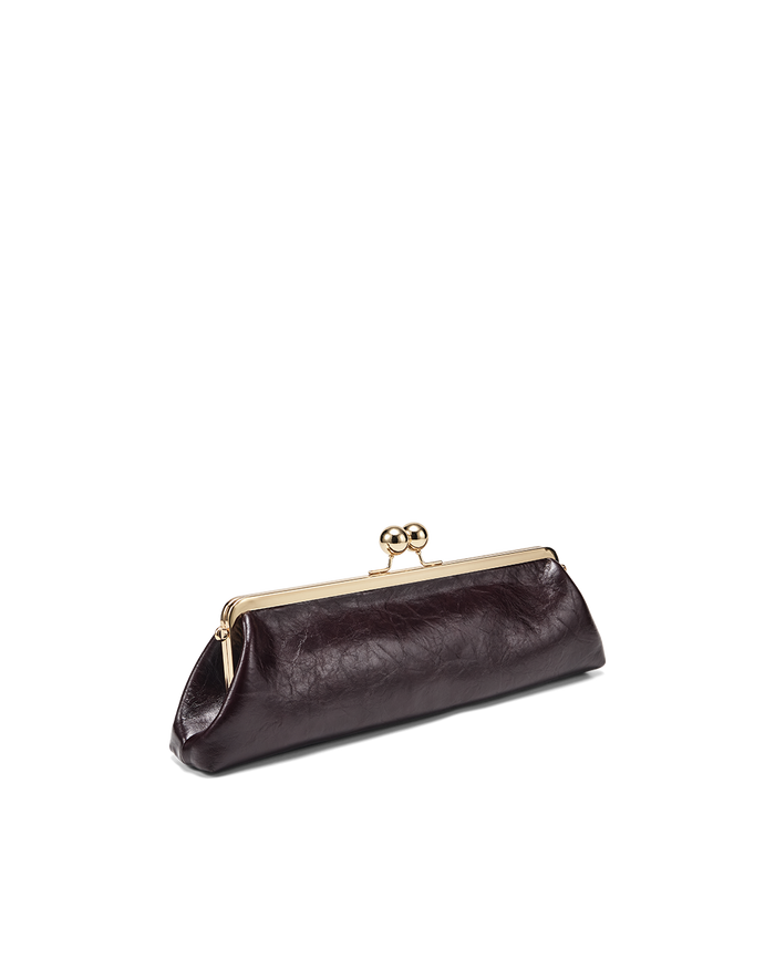 ABIGAIL CLUTCH BAG - BORDEAUX SHINE-Handbags-Billini-BILLINI USA