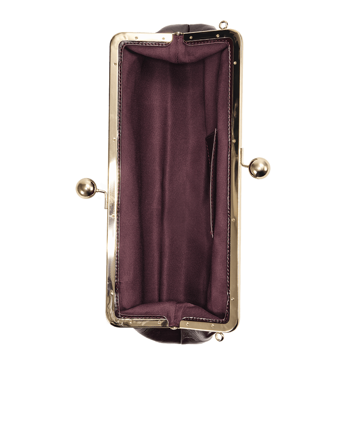 ABIGAIL CLUTCH BAG - BORDEAUX SHINE-Handbags-Billini-BILLINI USA