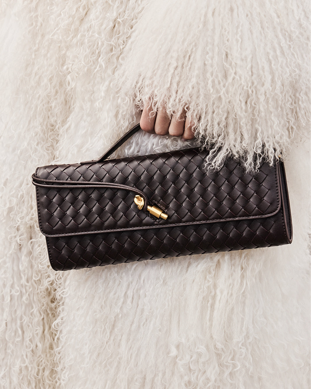 ALICE CLUTCH BAG - DARK CACAO-Handbags-Billini-BILLINI USA