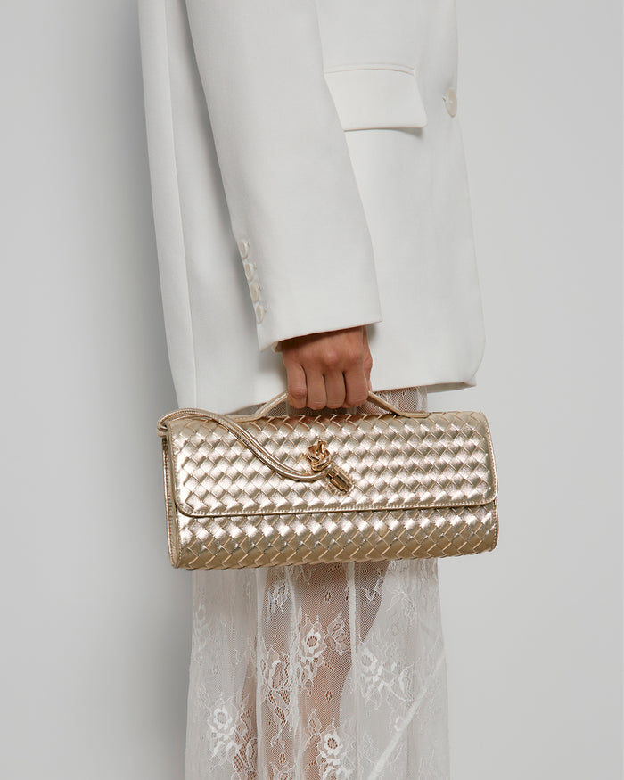 ALICE CLUTCH BAG - GOLD METALLIC-Handbags-Billini-BILLINI USA