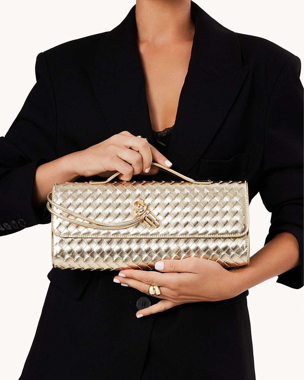 ALICE CLUTCH BAG - GOLD METALLIC-Handbags-Billini-BILLINI USA