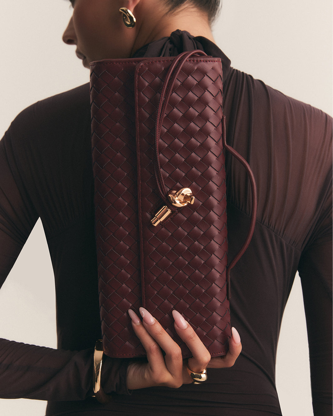 ALICE CLUTCH BAG - WINE-Handbags-Billini-BILLINI USA