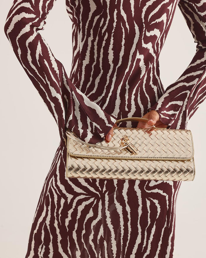 ALICE CLUTCH BAG - GOLD METALLIC-Handbags-Billini-BILLINI USA