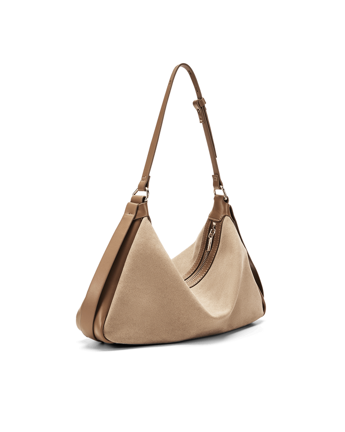 ANINE SHOULDER BAG - CAMEL SUEDE-CAMEL-Handbags-Billini-BILLINI USA