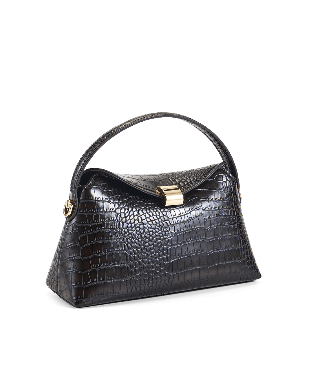 ANNALISE HANDLE BAG - DARK CACAO CROC-Handbags-Billini-BILLINI USA