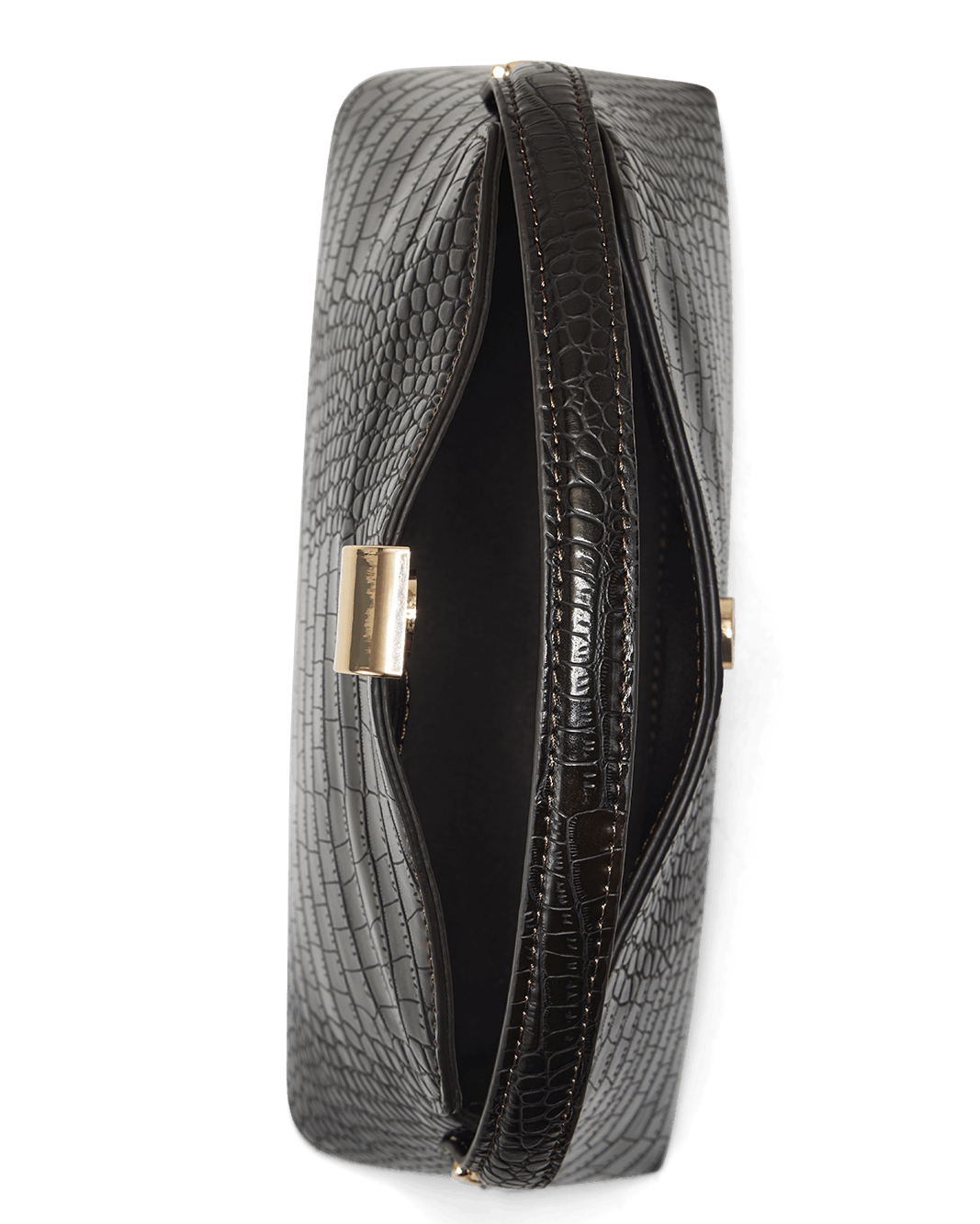 ANNALISE HANDLE BAG - DARK CACAO CROC-Handbags-Billini-BILLINI USA