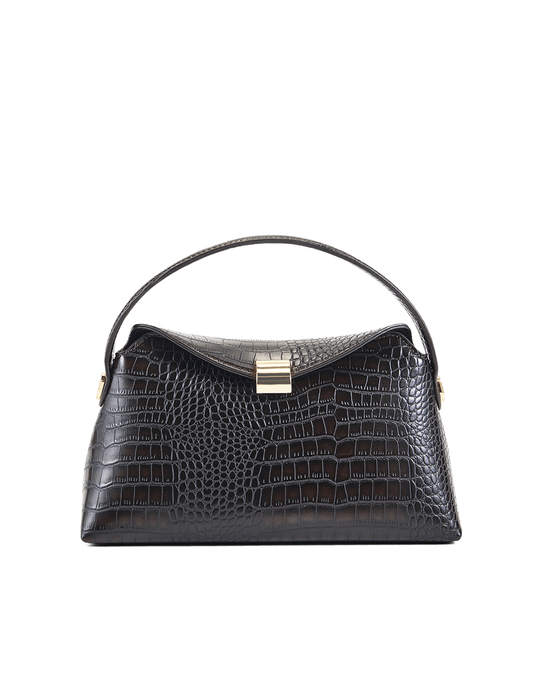 ANNALISE HANDLE BAG - DARK CACAO CROC-Handbags-Billini-BILLINI USA