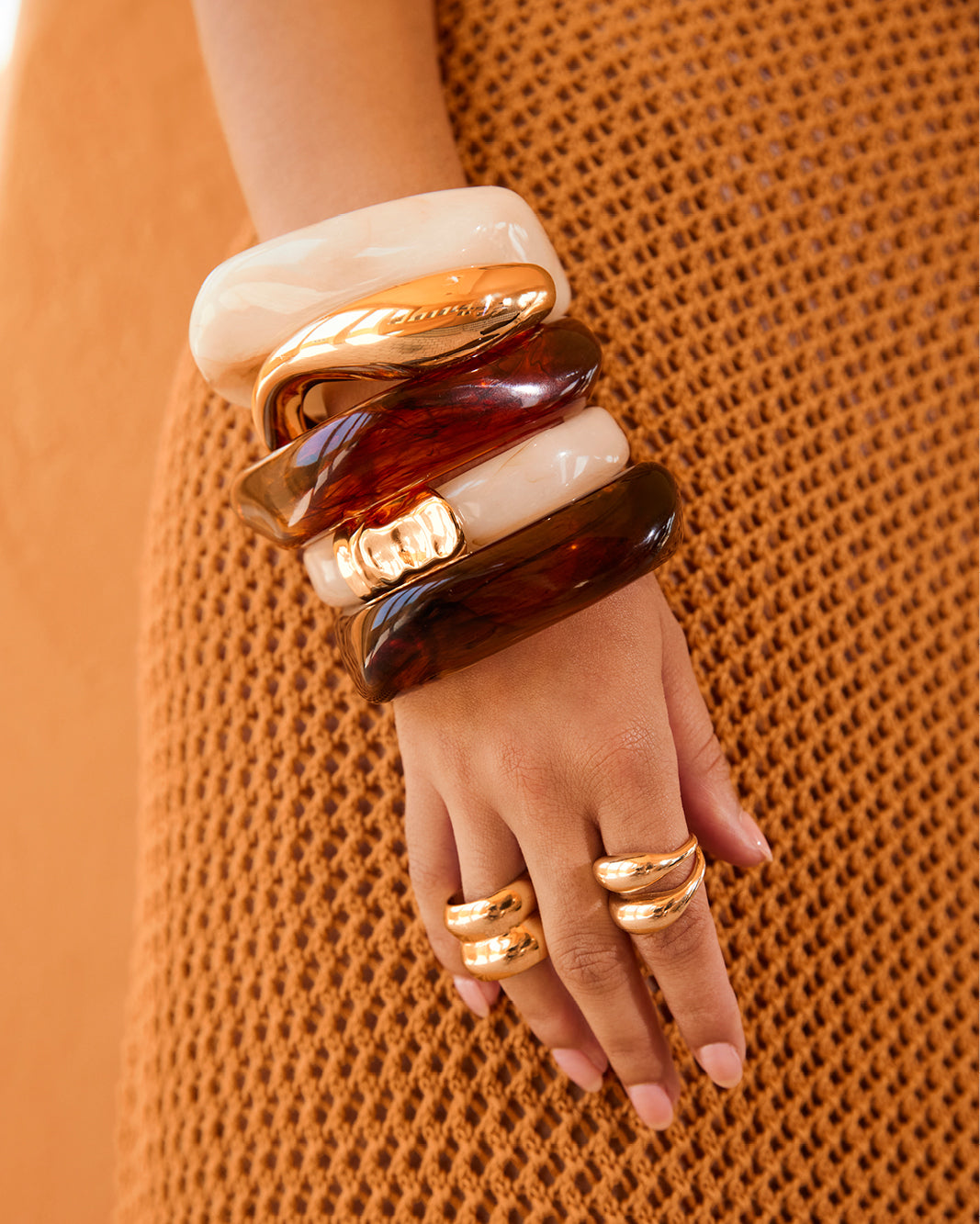 MIRA BANGLE - AMBER TORT-JEWELLERY-Billini-BILLINI USA