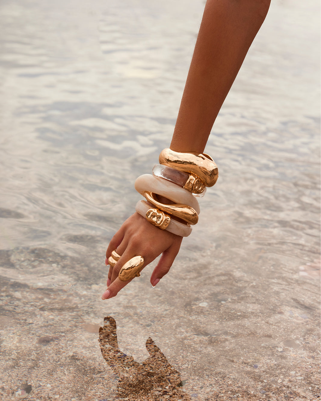 MIRA BANGLE - CREAM TORT-JEWELLERY-Billini-BILLINI USA