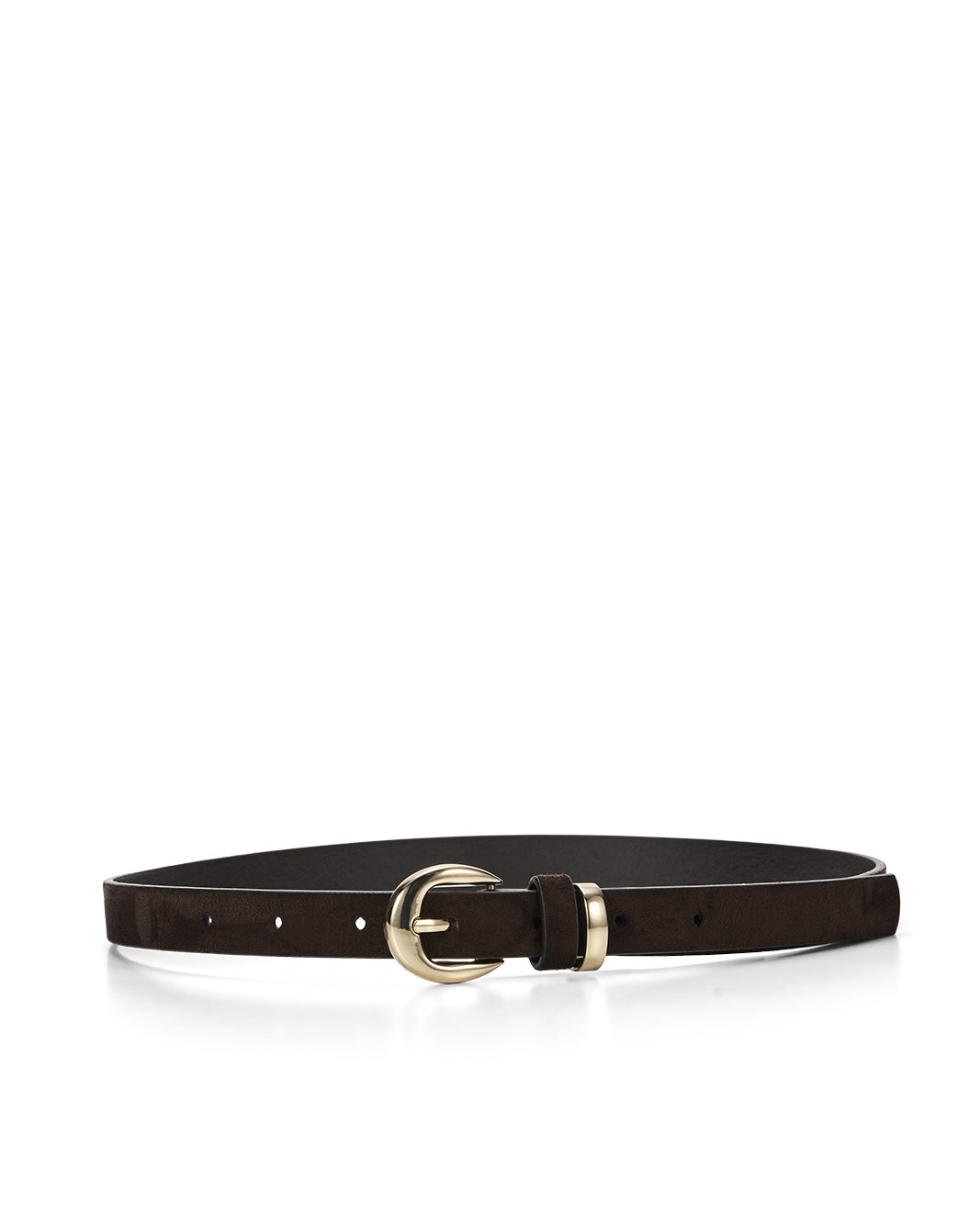 BELLA BELT - DARK CACAO SUEDE-GOLD-BELTS-Billini-BILLINI USA