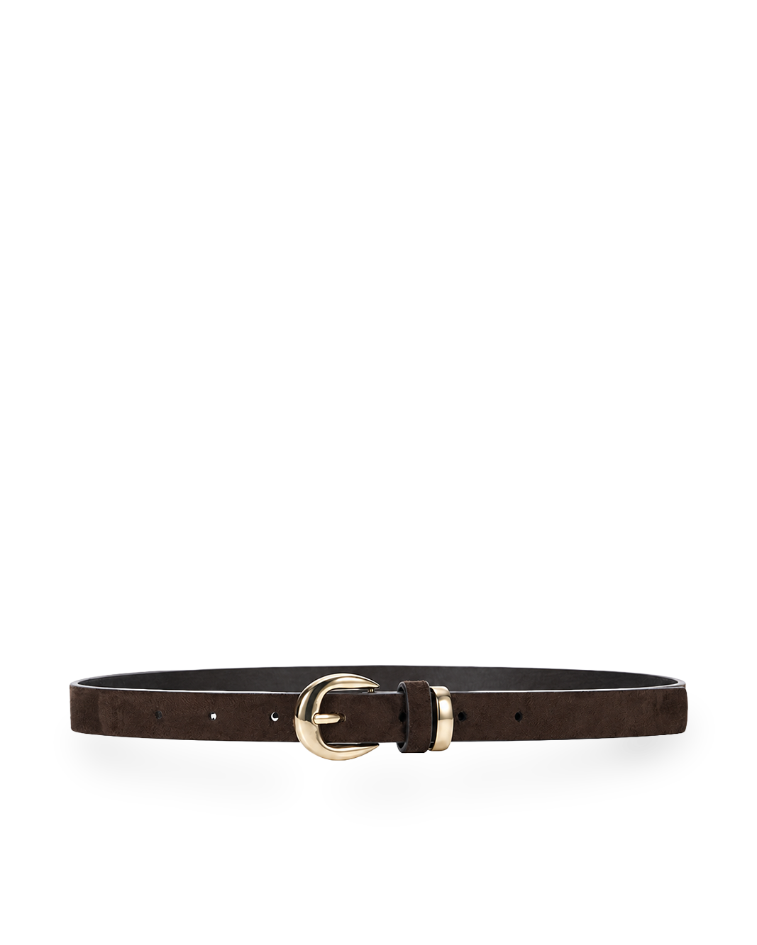 BELLA BELT - DARK CACAO SUEDE-GOLD-BELTS-Billini-BILLINI USA