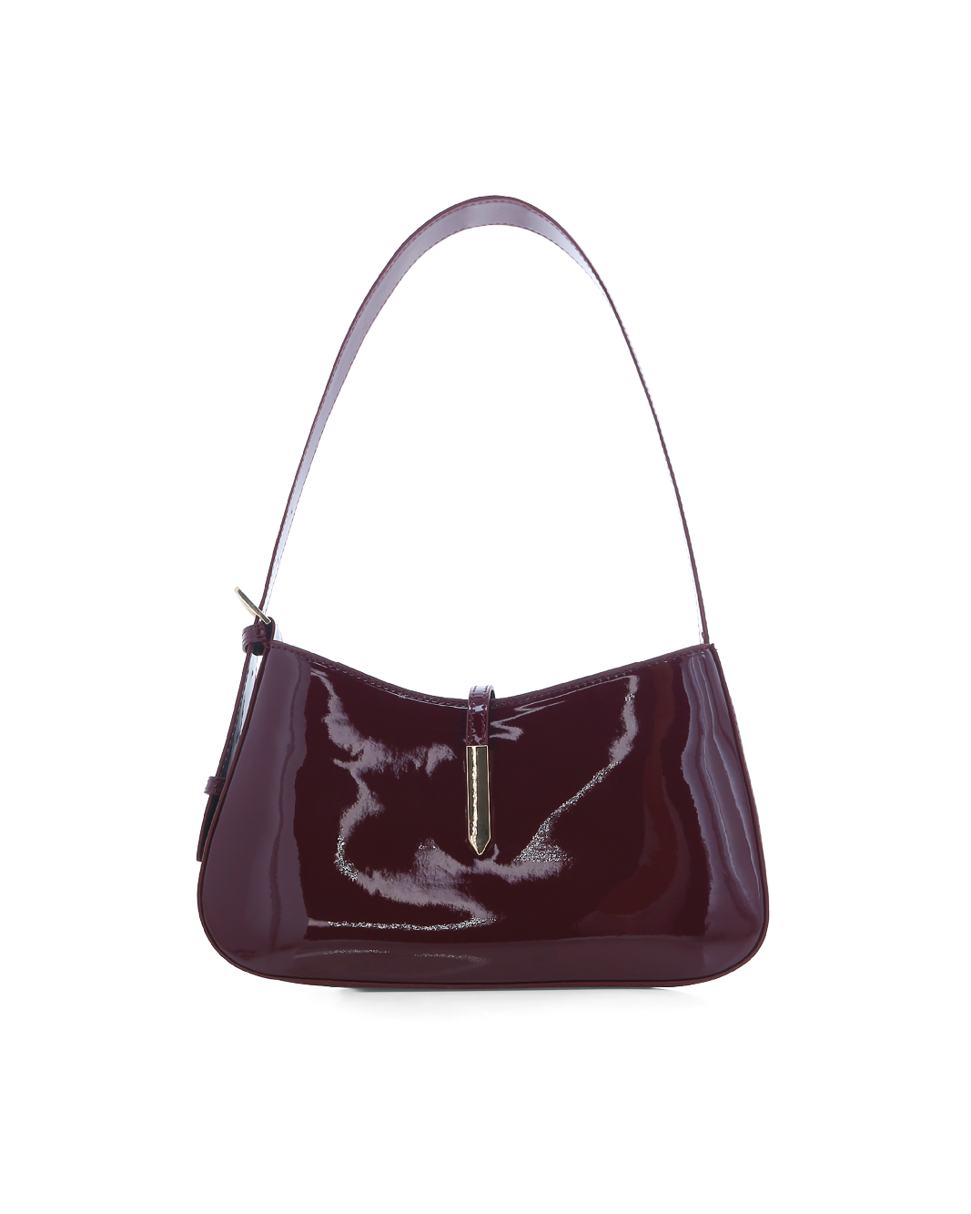 BERGMAN SHOULDER BAG - DARK CHERRY PATENT-Handbags-Billini-BILLINI USA