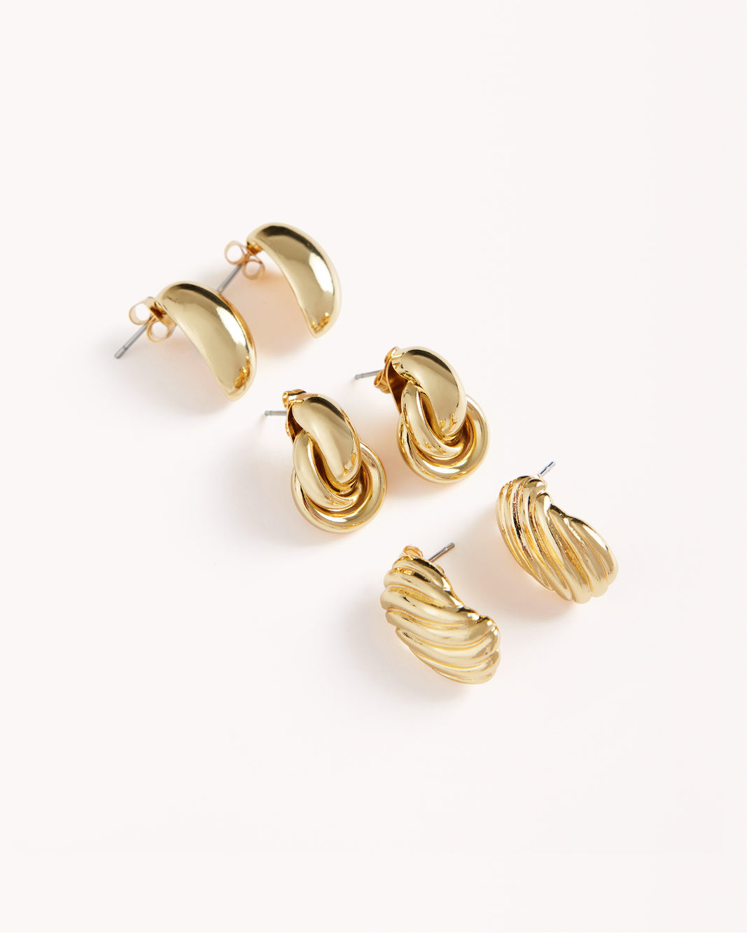 BRIELLE EARRINGS 3 PACK - GOLD PLATED 18K-JEWELLERY-Billini-BILLINI USA