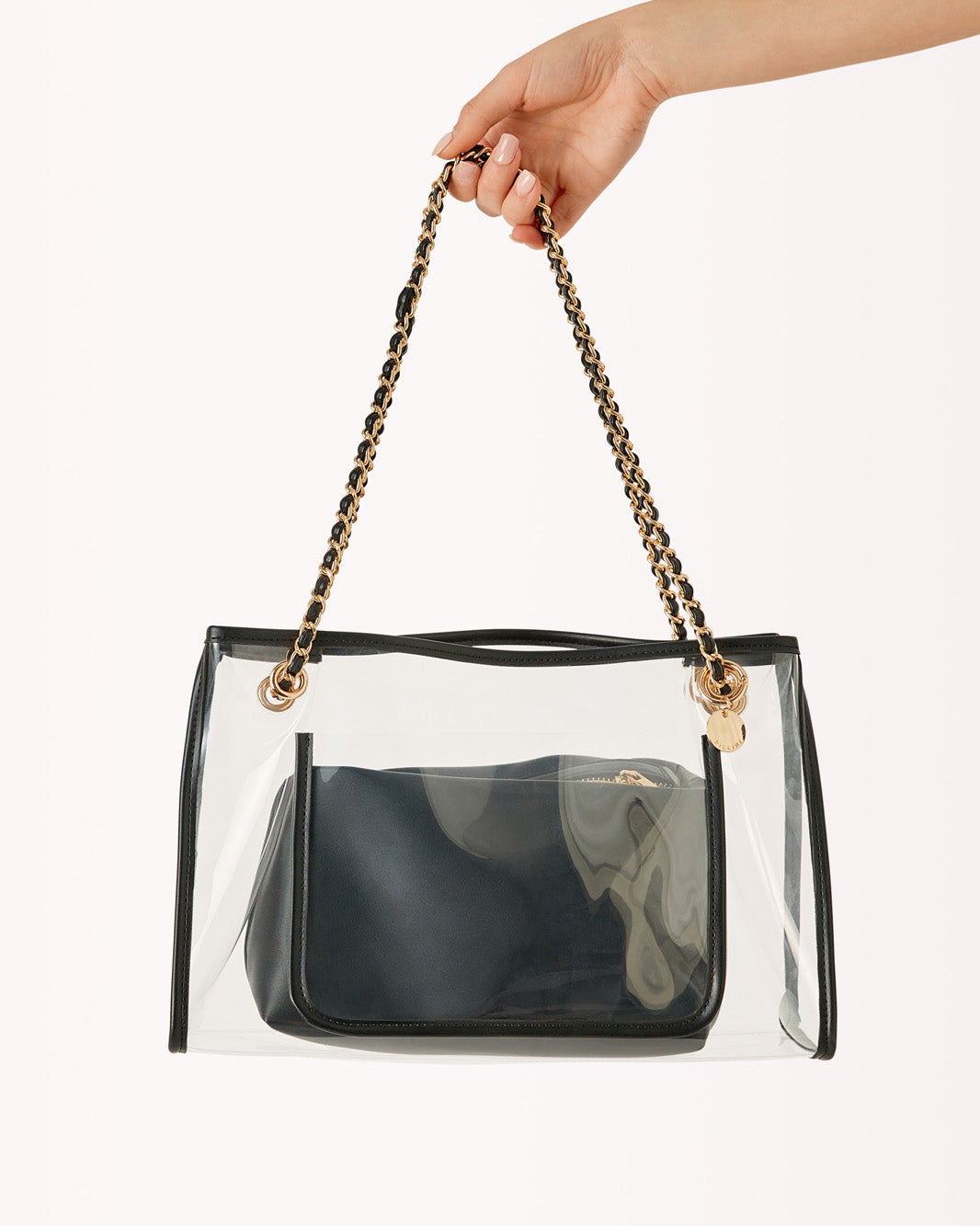 CALI TOTE BAG - BLACK-CLEAR-Handbags-Billini-O/S-BILLINI USA