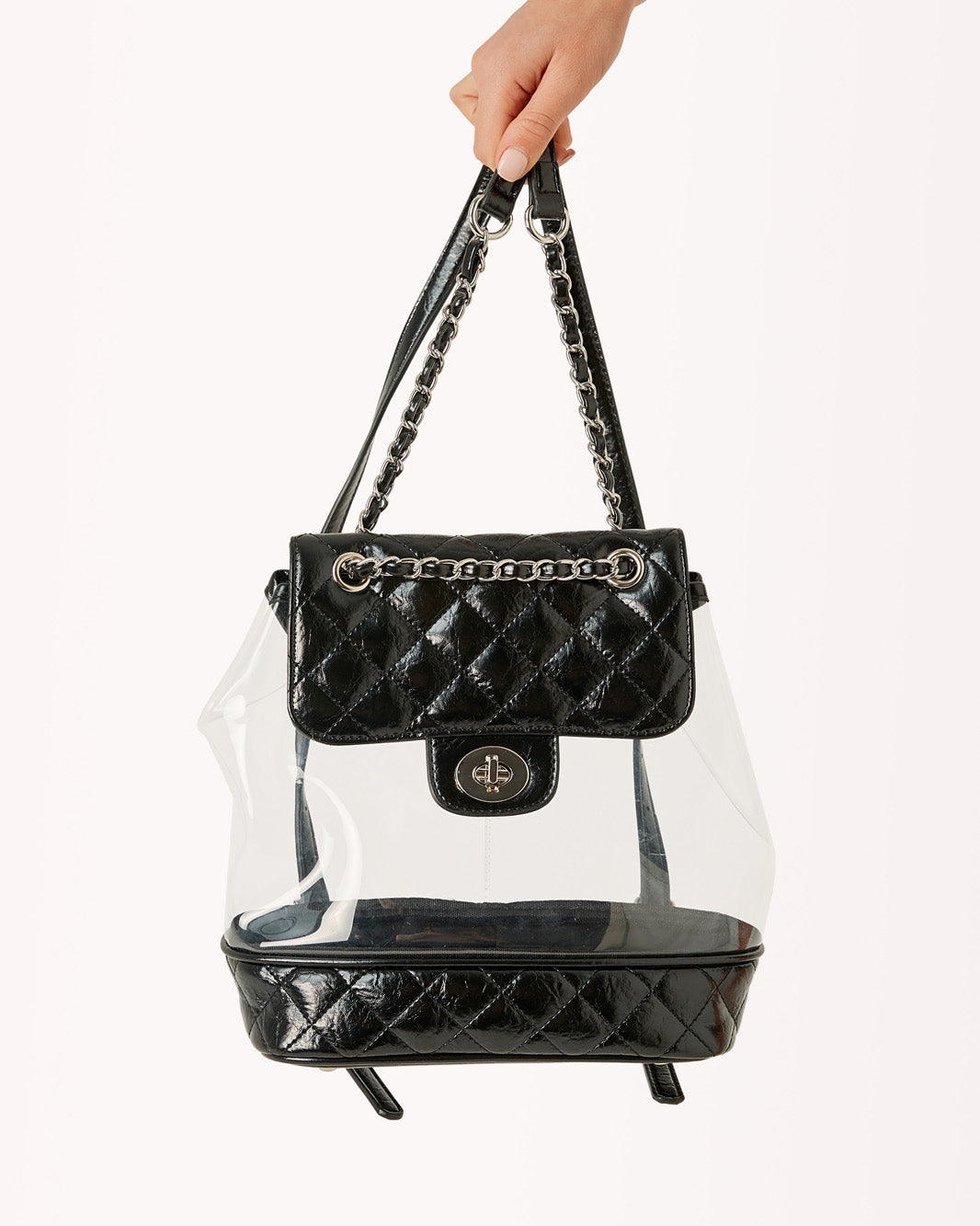 CASSIE BACKPACK - BLACK-CLEAR-Handbags-Billini-O/S-BILLINI USA