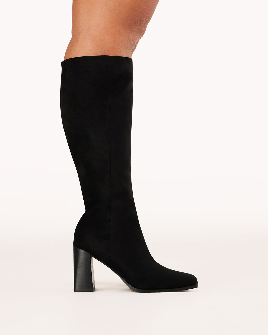 CASTON EXTENDED CURVE - BLACK SUEDE-Boots-Billini-BILLINI USA