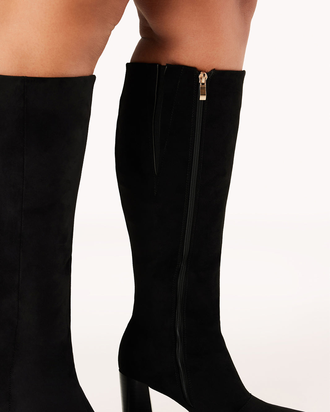 CASTON EXTENDED CURVE - BLACK SUEDE-Boots-Billini-BILLINI USA