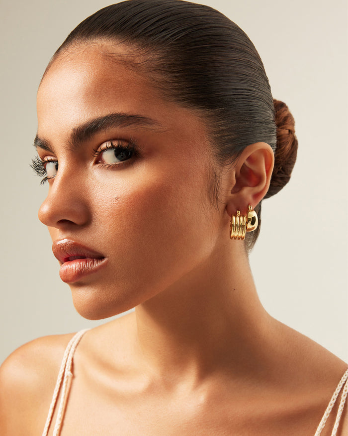 CINDY EARRING 2 PACK - GOLD PLATED 18K-JEWELLERY-Billini-O/S-BILLINI USA