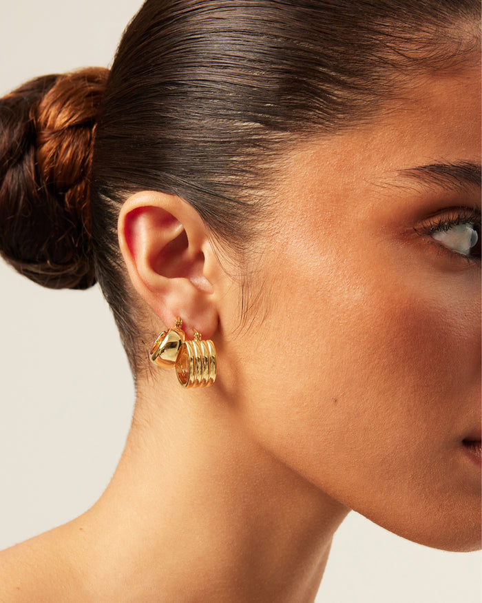 CINDY EARRING 2 PACK - GOLD PLATED 18K-JEWELLERY-Billini-O/S-BILLINI USA