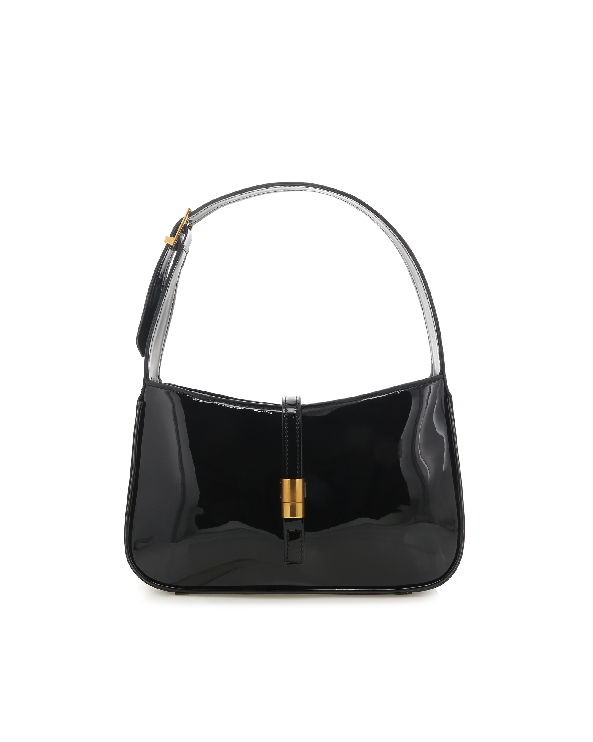CLARA SHOULDER BAG - BLACK PATENT-Handbags-Billini-BILLINI USA