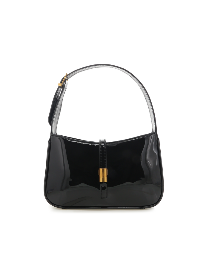 CLARA SHOULDER BAG - BLACK PATENT-Handbags-Billini-BILLINI USA