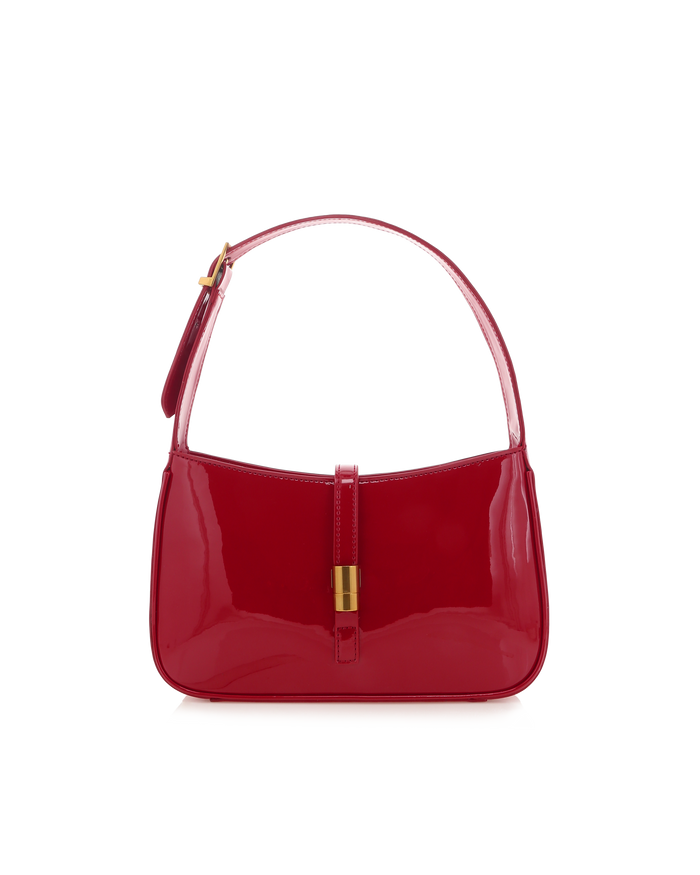 CLARA SHOULDER BAG - SCARLET PATENT-Handbags-Billini-BILLINI USA