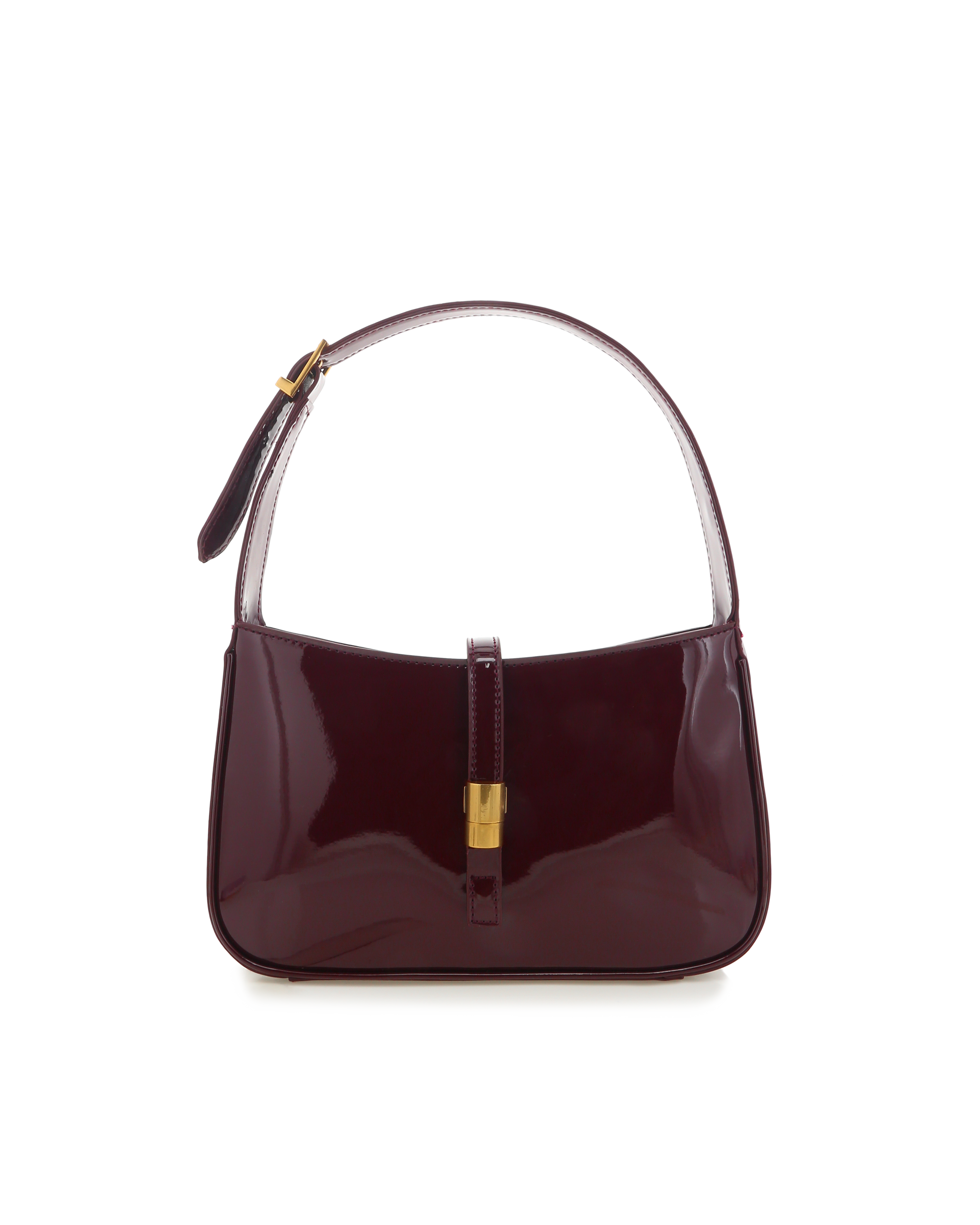 CLARA SHOULDER BAG - WINE PATENT-Handbags-Billini-BILLINI USA