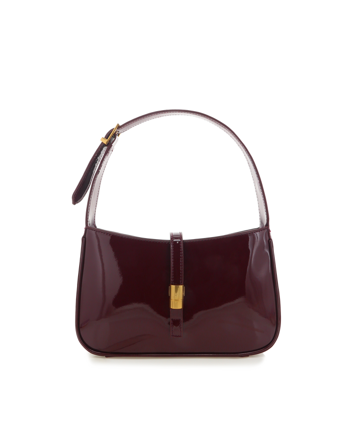 CLARA SHOULDER BAG - WINE PATENT-Handbags-Billini-BILLINI USA