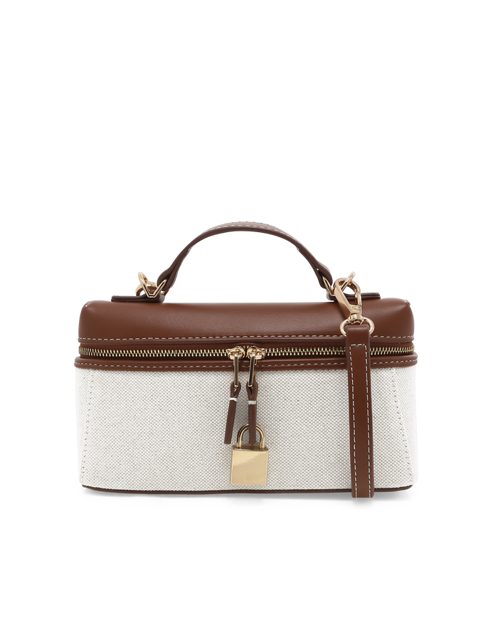 CORIN CROSS BODY BAG - CREAM LINEN-TAN-Handbags-Billini-BILLINI USA