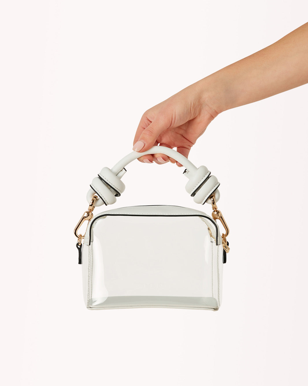 CRETE HANDLE BAG - WHITE-CLEAR-Handbags-Billini-O/S-BILLINI USA