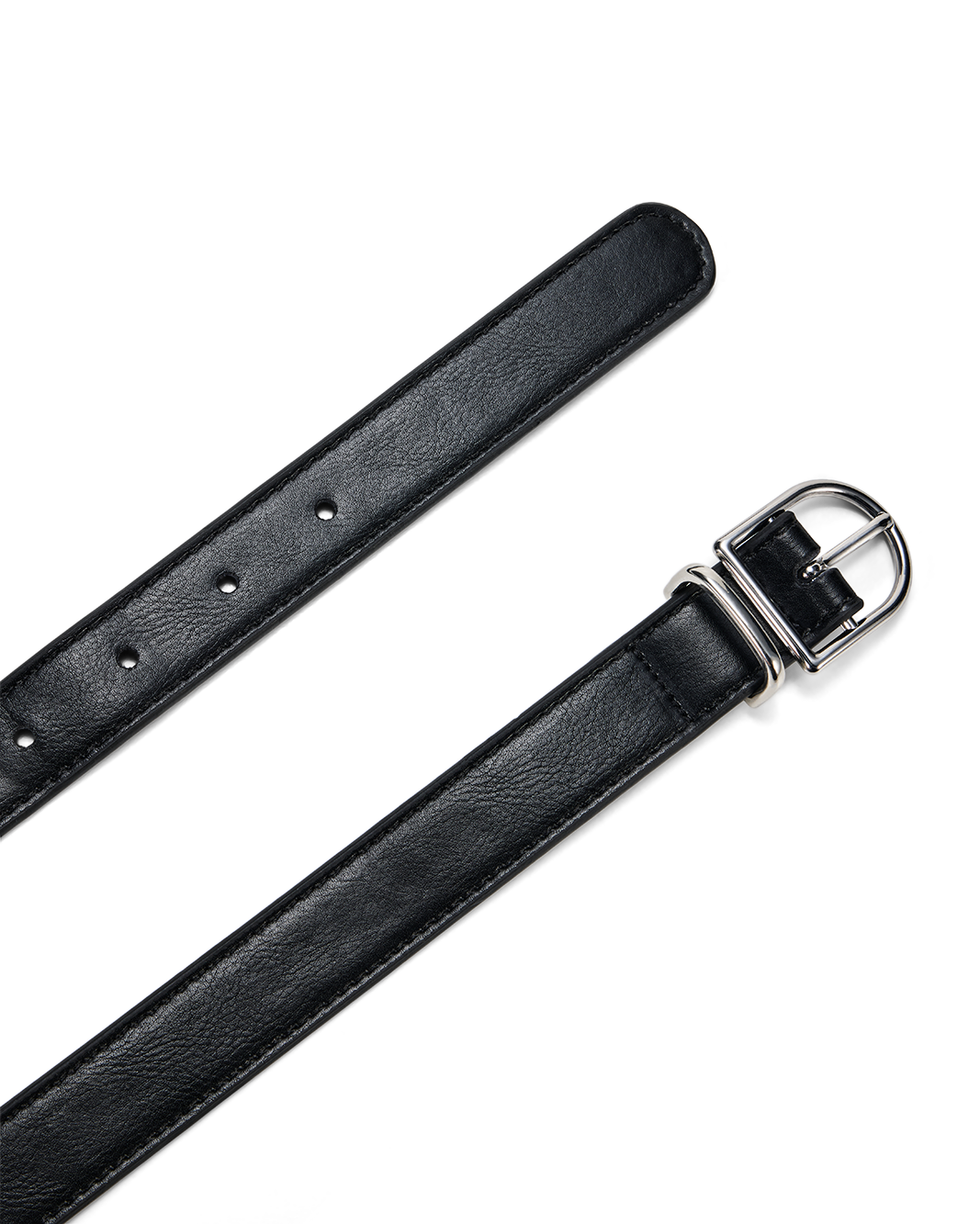 a black belt with a silver buckle