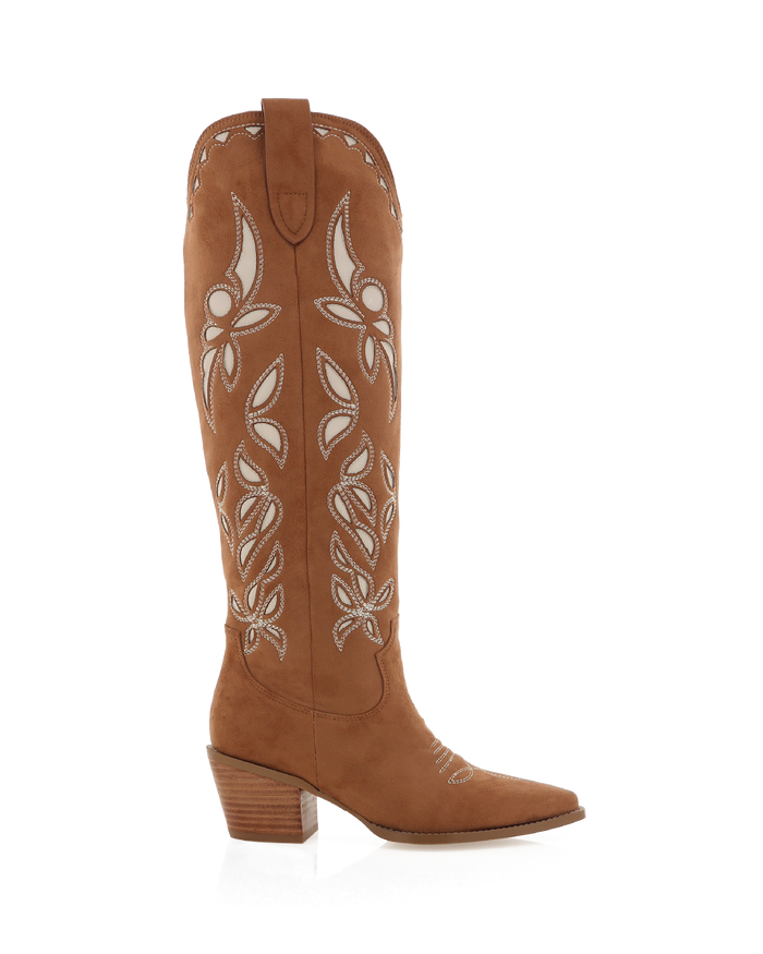 DELLA - DARK TAN SUEDE-Boots-Billini-BILLINI USA