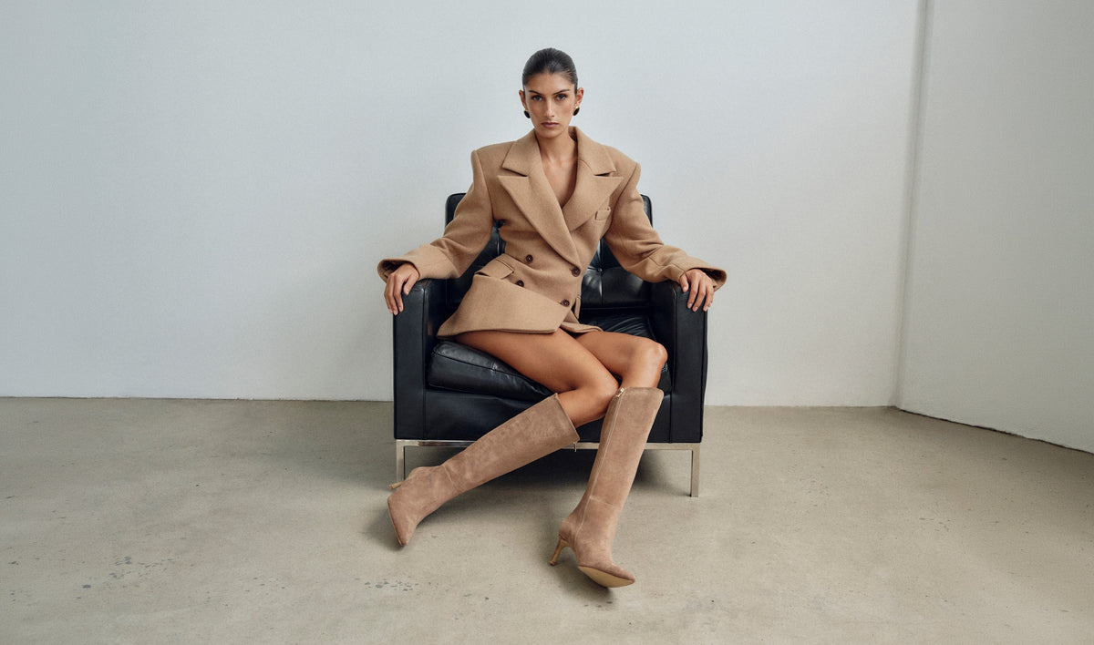 a woman sitting in a chair