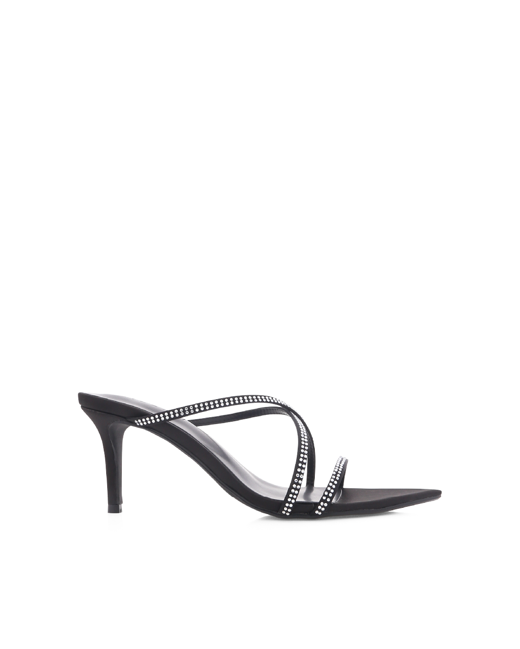 EFFY - BLACK SATIN-DIAMANTE-Heels-Billini-BILLINI USA